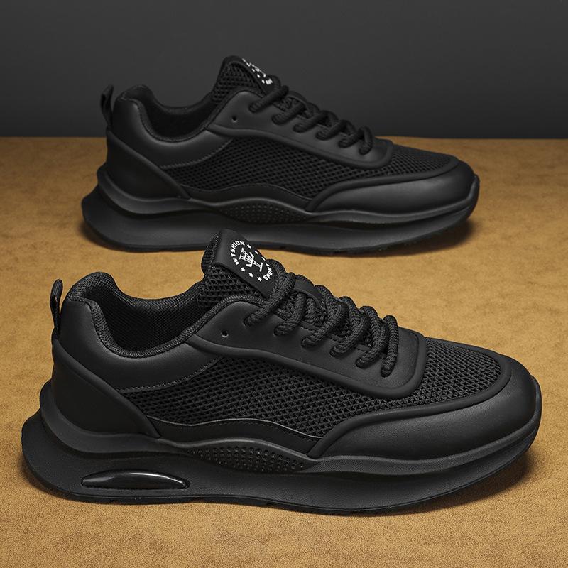 Men's Shoes In Summer New Style Breathable Mesh Hollow Outdoor Sports Small White Non-slip Casual and Trendy Versatile Board Shoes