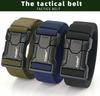 Men's Tactical Quick Release Stretch Belt with Aluminum Buckle for Outdoor and Casual Wear