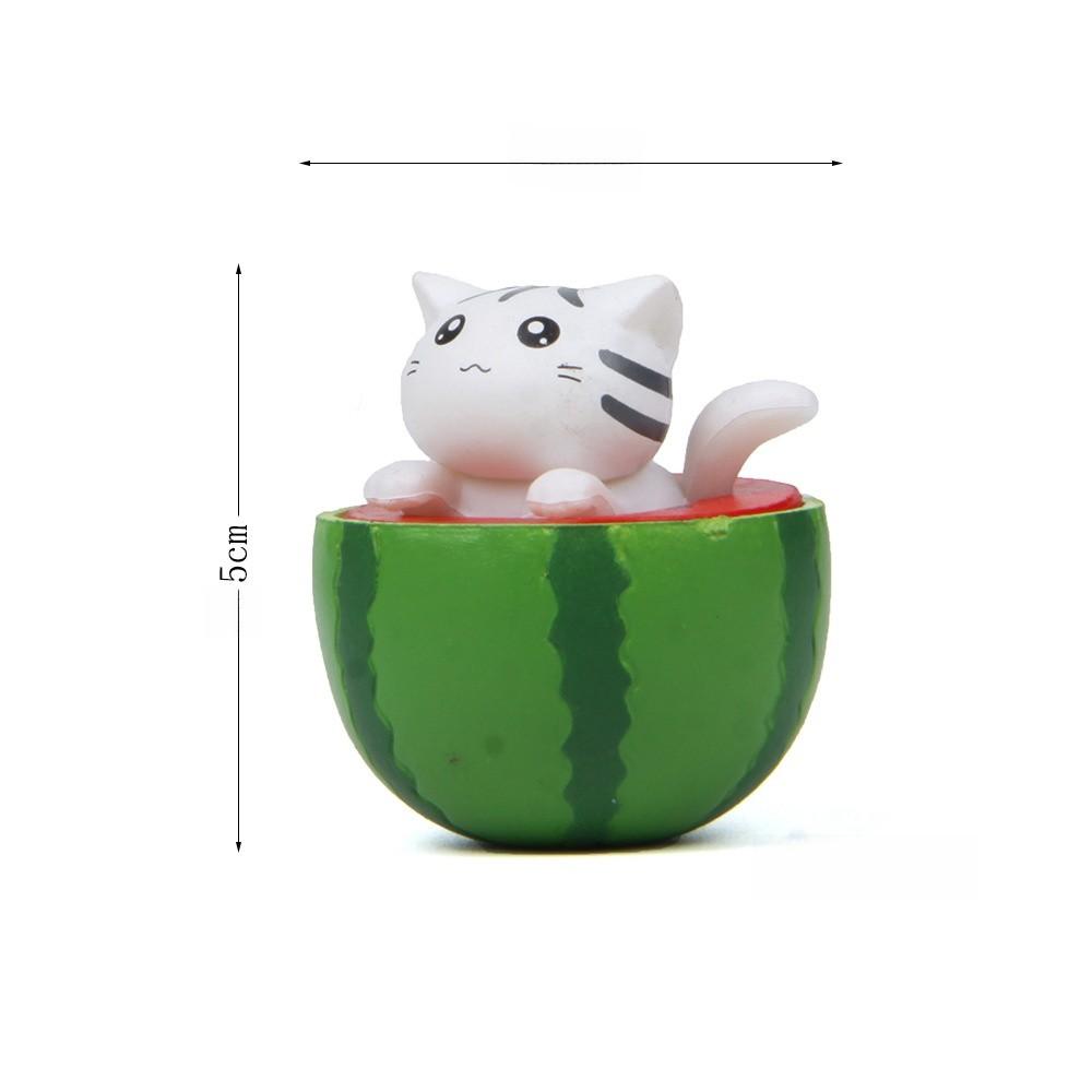 

Chis Sweet Watermelon Home Figurines Garden Ornaments For Indoor Or Use Outdoor Watermelon White Cat