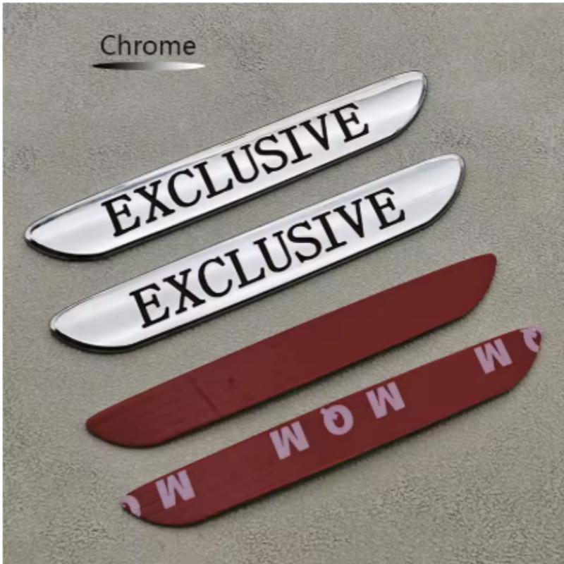 2PC 3D Metal EXCLUSIVE Side Fender Sticker Emblem Badge Car For Mercedes Benz W205 W213 C43 C63 C200 E300 E200 AMG Accessories LB4