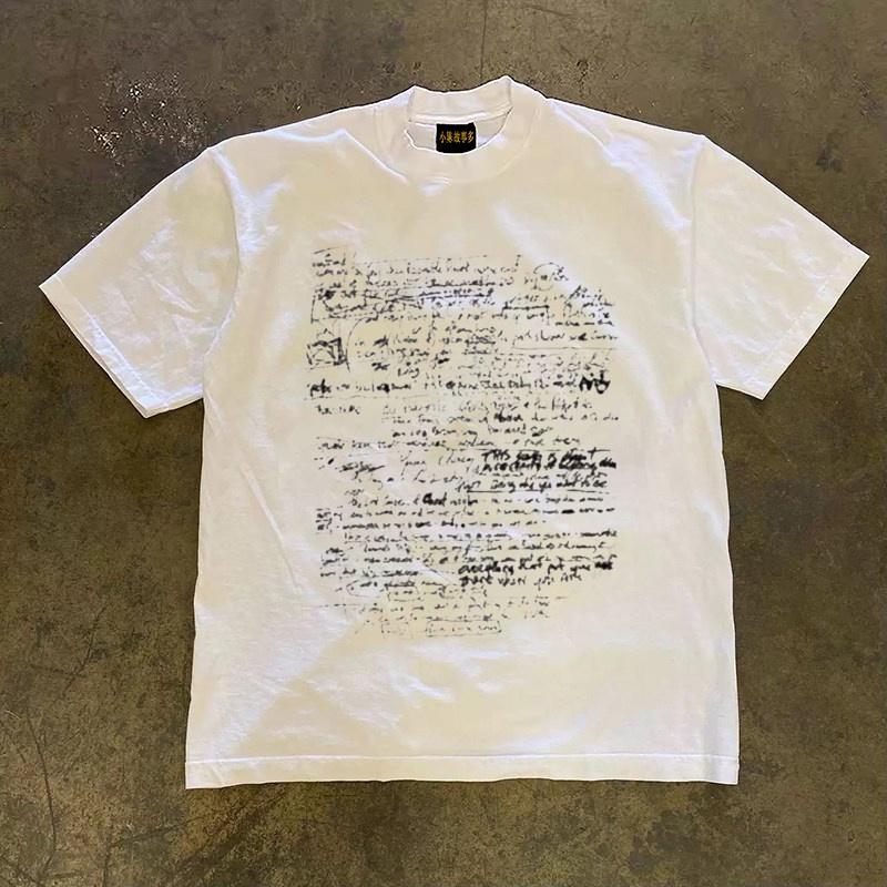 DRIPX Cotton Short Sleeve T-Shirt Unisex Loose Fit Breathable Summer Casual Round Neck Print Graphic Top for Couples