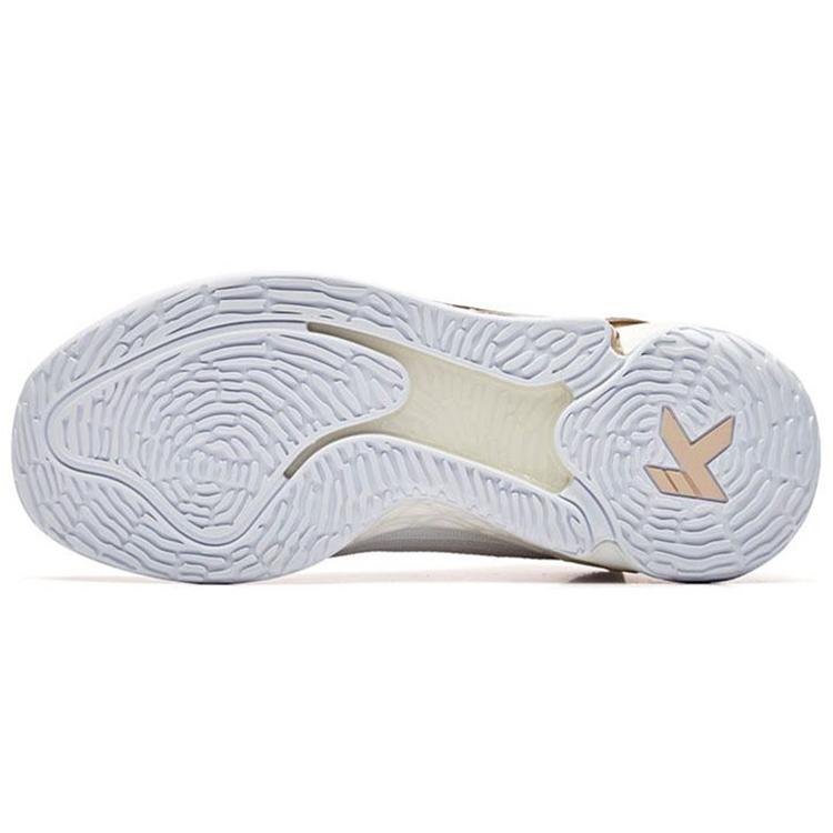 Anta KT4 Klay Thompson Final Home Abrasion Resistant Breathable High top Basketball Shoes Men's White Gold 11931101-1