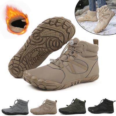 Herren Damen Wasserdichte Winterstiefel Schnee Barfuß Freizeitschuhe Outdoor Warme Arbeitsschuhe Knöchelschuhe für Trekking Klettern Wandern