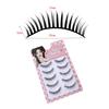 Manga Grandma Fairy 3D False Eyelashes - Long & Slender, Realistic Curly with Black Stem