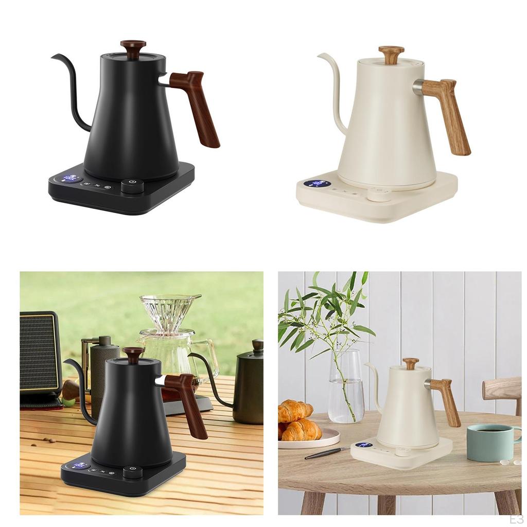 Gooseneck Electric Kettle Coffee for Outdoor Camping Picnic black