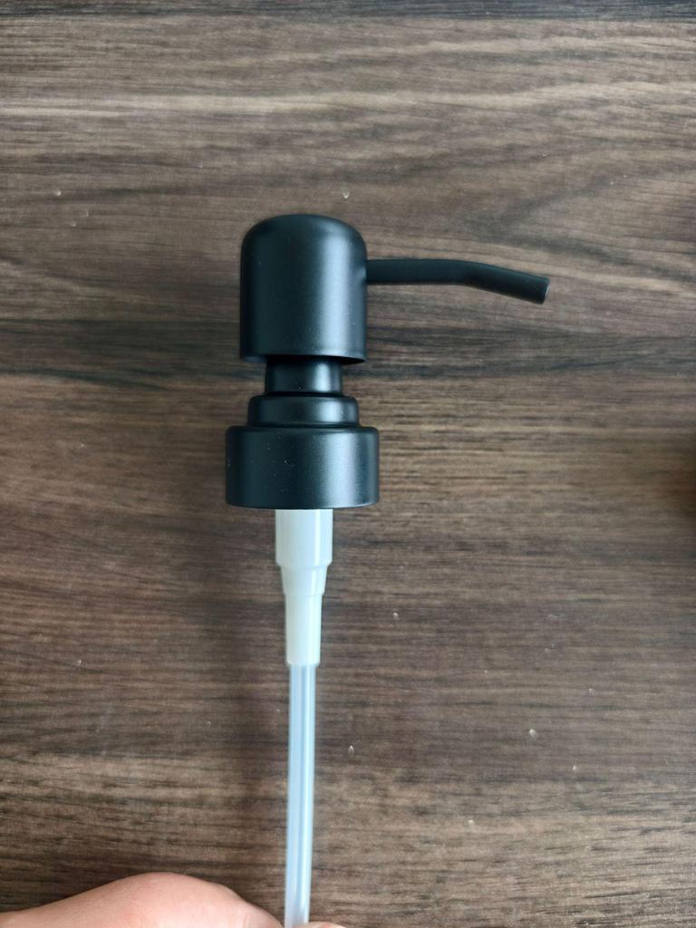 Refillable 300ml Square Glass Soap and Hand Sanitizer Dispenser Bottle.