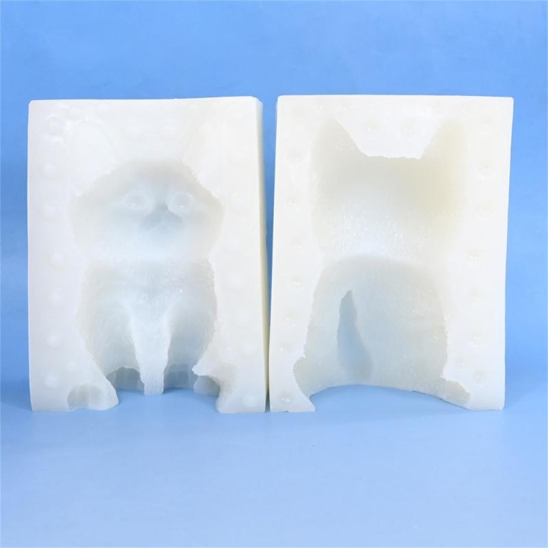Kitten Silicone Candle Molds for Making Candle Soap Epoxy Resin Multipurpose Animal Silicone Mould for Gypsum Decoration