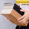 A4 College-Style Kraft Paper Notebook - Lined & Grid B5 Options
