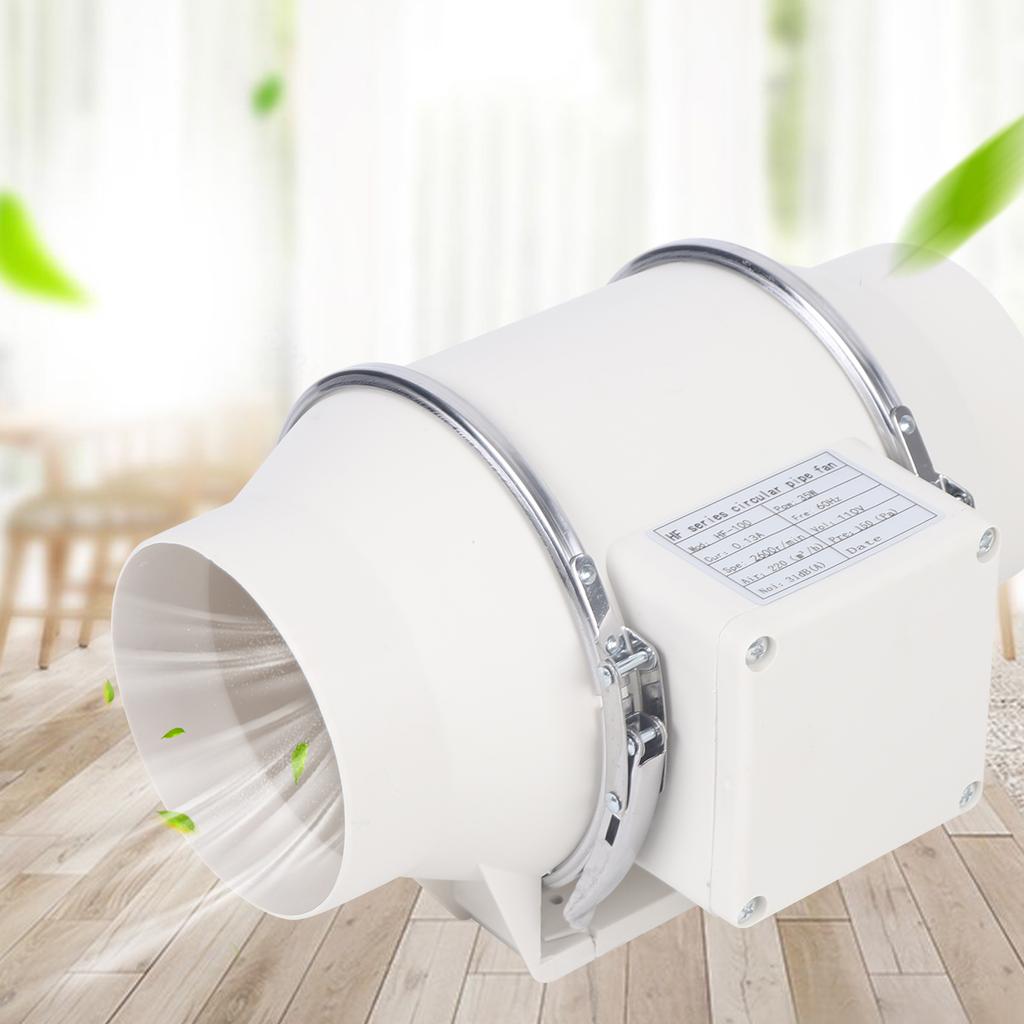 HF-100P 110V 35W Radiator Fan Radiator Ventilator Exhaust Ventilation Fan Air Duct Fan Duct Ventilation Fan for Home, Kitchen