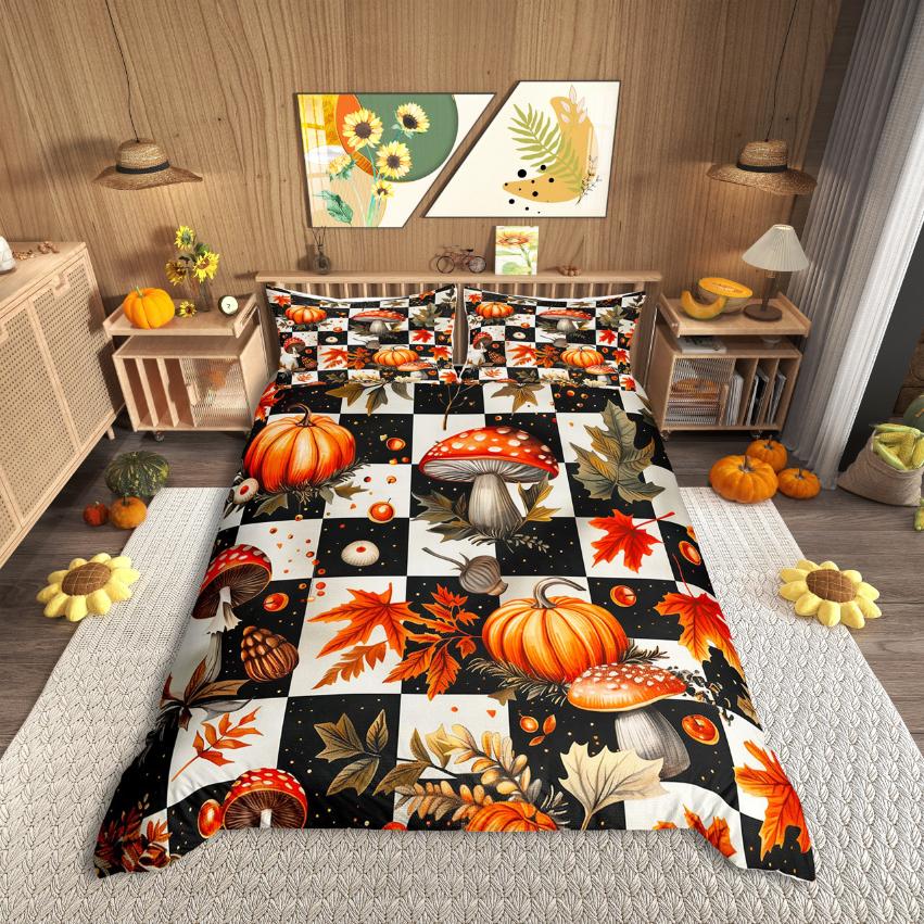 Homewish Highland Cattle Duvet Cover SetRustic Farmhouse Cabin Comforter Cover SetAutumn Sunflower Bed Set For Boys Girls