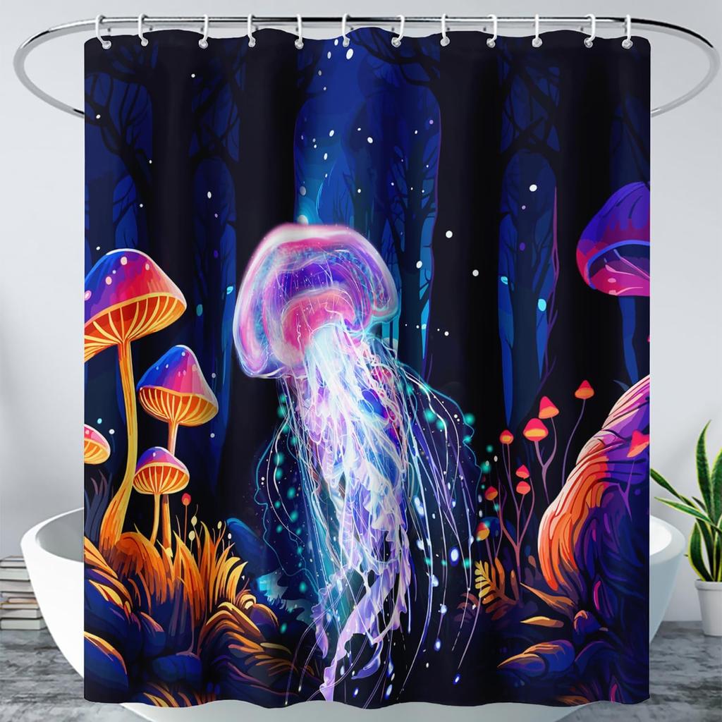Kawaii Rabbit Pet Shower Curtain for Bathroom,Cute Animal Bunny Floral Waterproof Fabric Bath Curtain with Hooks,72" Wx72 H