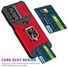 Samsung Galaxy A03 A04 A06 A54 A32 A52 A53 A25 A35 Card Holder case Ring Stand Rotating Slide Camera Lens Military Armor Case