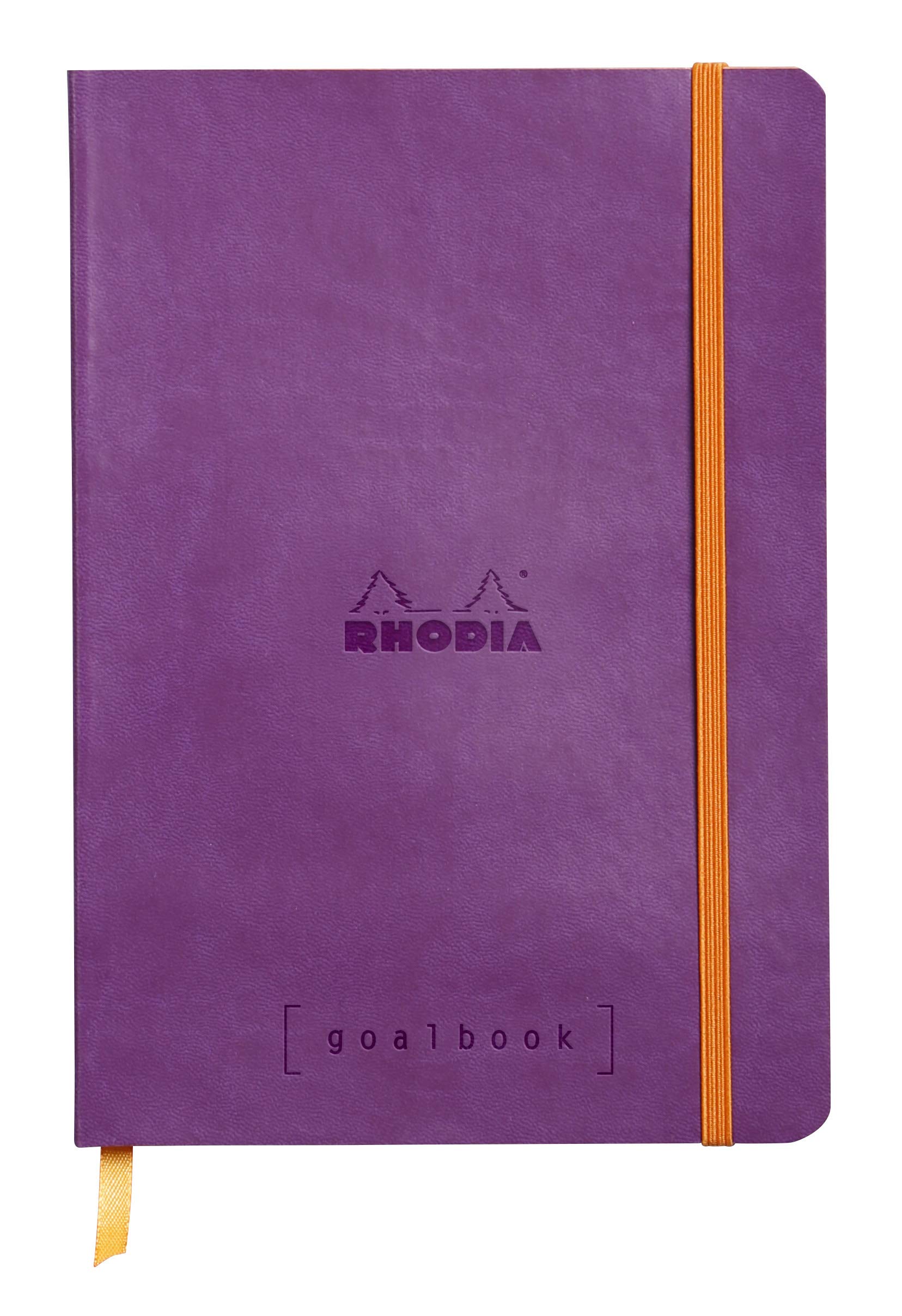 

Rhodia Rhodiarama Goal Book Dotted 240 Italian Leatherette Purple Notebook, A5, Grid, Pages, Cover, (cf117750) фиолетовый