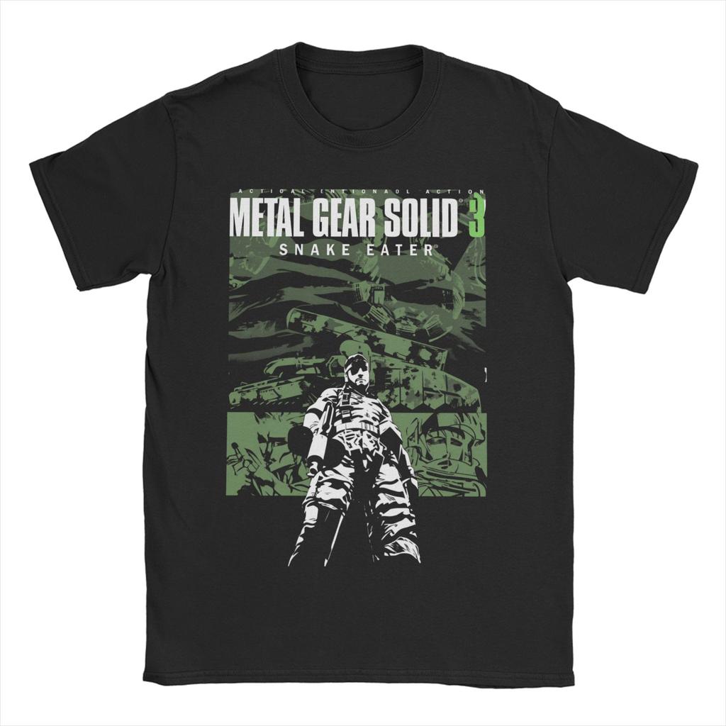 Vintage Velký Šéf MGS3 Snake Tričko Pánské Dámské Kulatý Výstřih Čistá Bavlna Trička Metal Gear Solid 3 Krátký Rukáv Trička Dárkové Vrcholy
