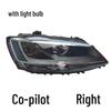 Compatible Headlight Assembly for Volkswagen Sagitar Models 2012-2018 - Single Piece Original