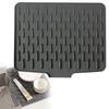 Non-Slip Silicone Sink Mat Built-in Drain Design Dish Drying Tray  Coffee Station