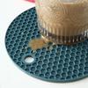 Thick Round Silicone Coasters Heat Resistant Non Slip Cup Mats Insulation Pot Holders Kitchen Table Protection Pads