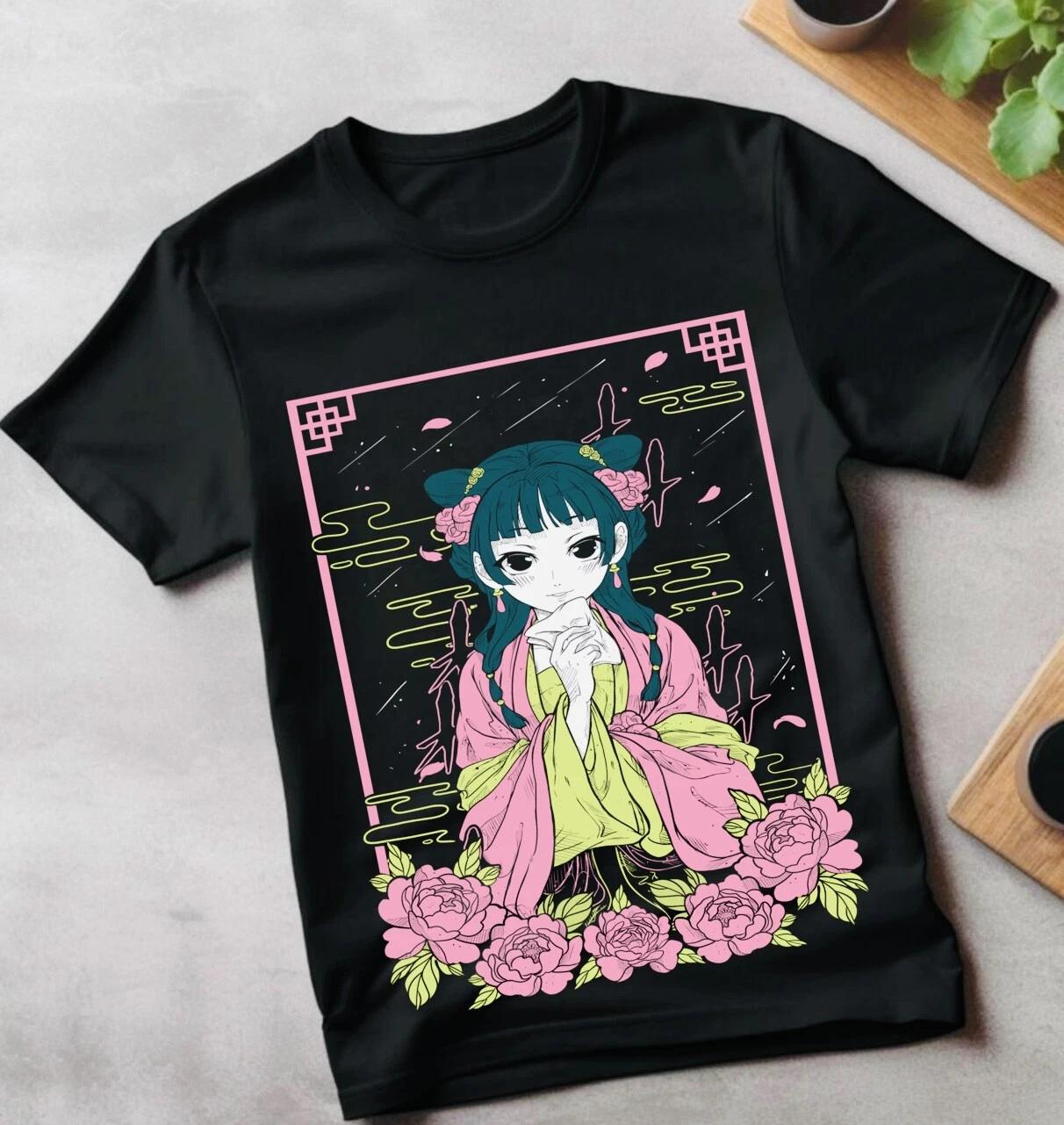 

Футболка kusuriya no hitorigoto maomao Kawaii с короткими рукавами, подарочная рубашка Waifu для девочек S