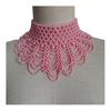 Imitation Pearl Fake Collar Necklace Hollow Design Multi Layer Detachable Collar Solid Color Dress Accessory