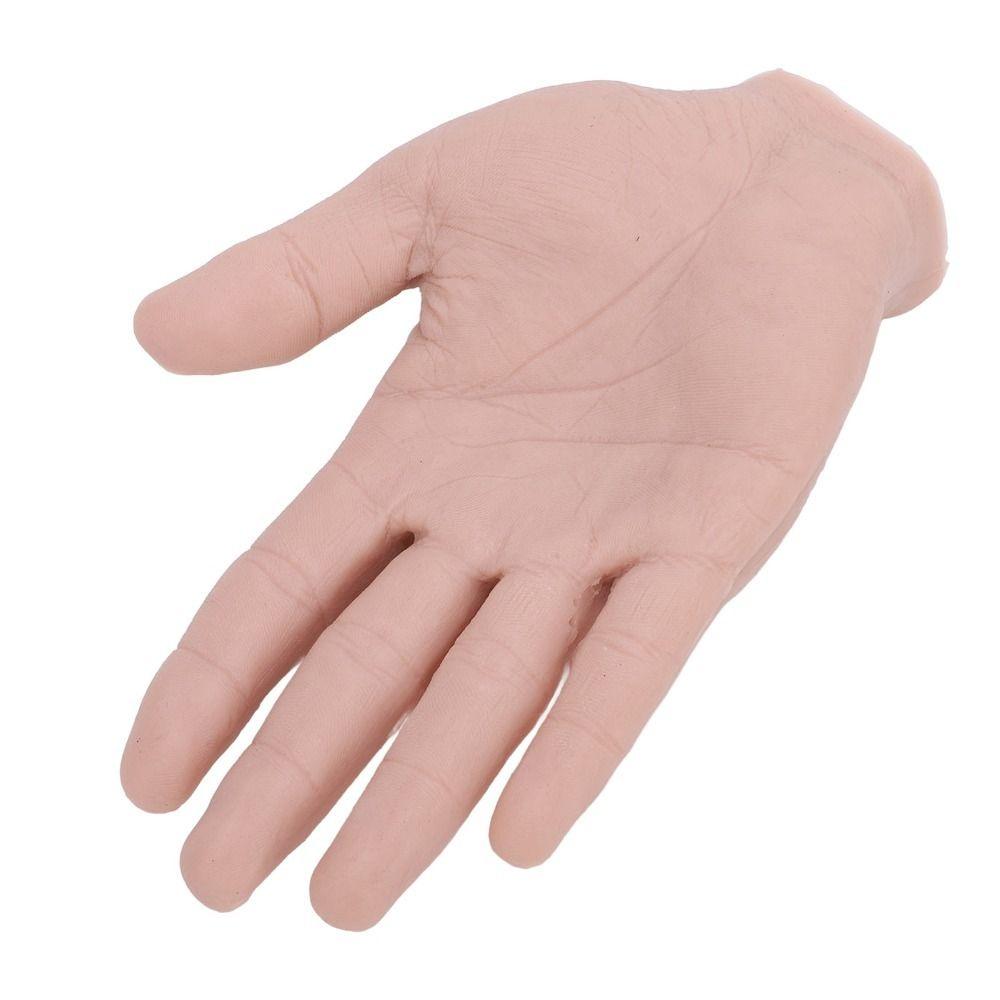Life Size Silicone Male Hand Model Flexible Reusable Hand Model Bendable Artificial Hand  Beginners