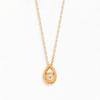 Estelle Silver Yellow Gold Plated Cubic Zirconia Drop Necklace (Web Exclusive) 0773-0831-0019-0000