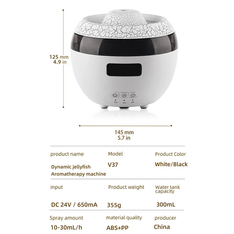 Multifunctional Remote Control   Diffuser with Clock Dynamic Air Humidifier RGB Flame Mood Lamp Essential Oil Diffuser