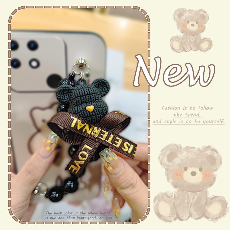 Anti-knock Cute Phone Case For OPPO Realme Narzo 50A Silicone Black Pearl Pendant Dirt-resistant Skin-friendly Feel