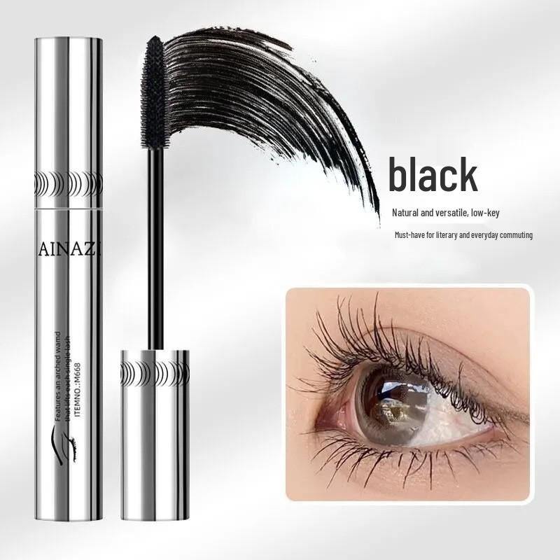 Long-Lasting Thickening Silver Tube Black Mascara for Big Eyes