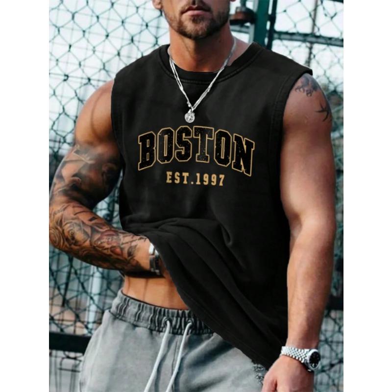 Men's Sleeveless T Shirt Minimalist Tank Top Suitable For Summer Outdoor Street Basketball Jersey Sports Men's Man Clothing Tees
