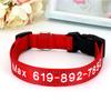 Reflective Nylon Dog Collar Personalized Embroidered ID Name Accessories Dog Collar Engraved Pet Puppy Nameplate Collars Perro