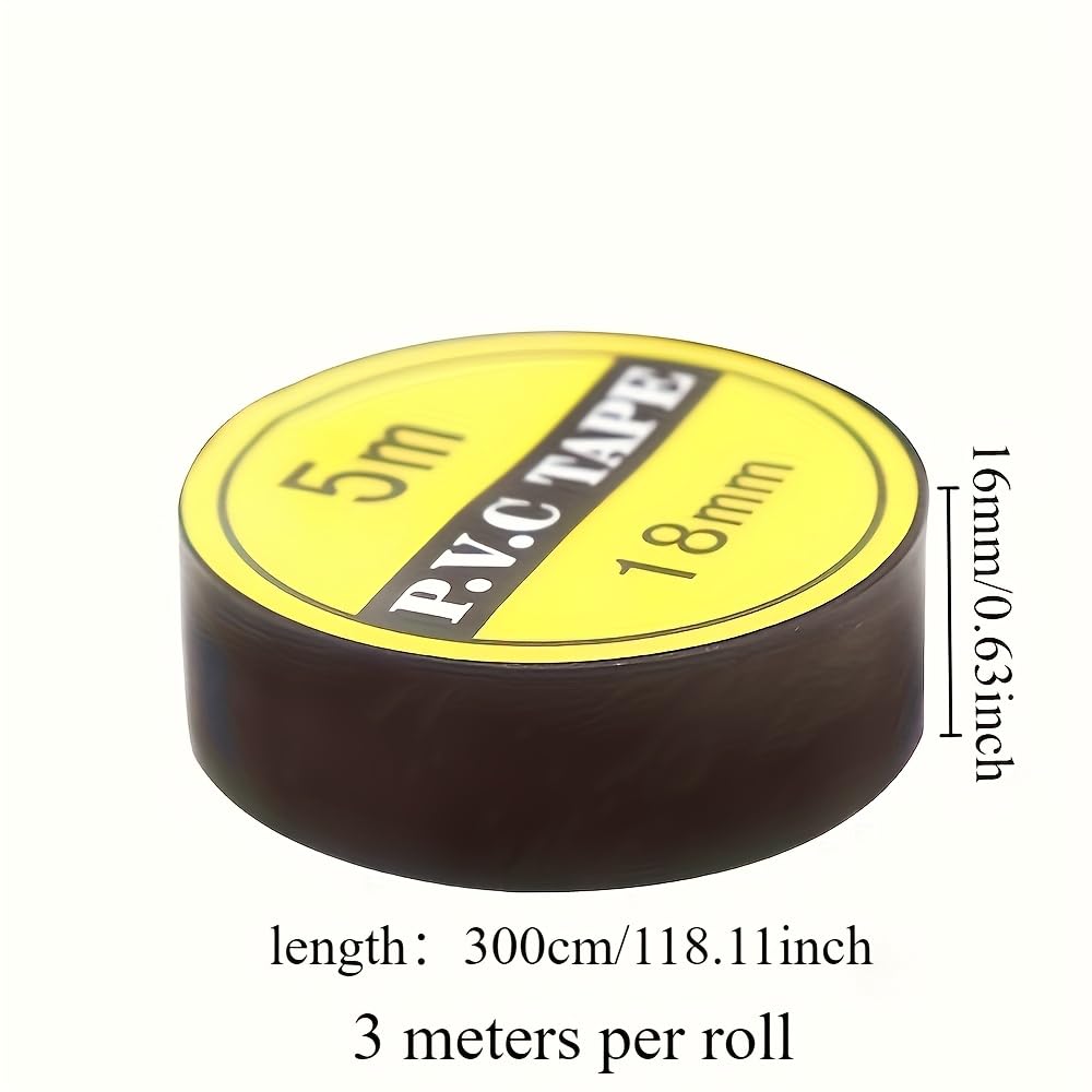 2 Rolls High Quality Black Electrical Tape, Heat Resistant, Flame Retardant, Insulation Tape, Suitable for Indoor and Outdoor Use