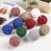6 Stück 8cm Weihnachtskugel Ornamente Glitzer Weihnachtsbaumkugeln Hängedekor für Feiertag Hochzeit Partyzubehör Neujahrsgeschenk Navidad