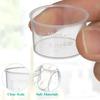 Kichvoe 100pcs Plastic Liquid Measuring Cups: 10ml Graduated Beakers, Clear, with Scale, for Kitchen and Laboratory Use