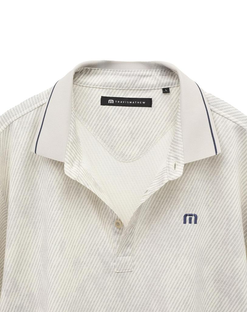 TravisMatthew Short Sleeve Polo Shirt Golf 7AL041 L Men's (Moisture-Wicking, Quick-Drying, Cool-To-the-Touch) / / 1MOB_Moonbeam