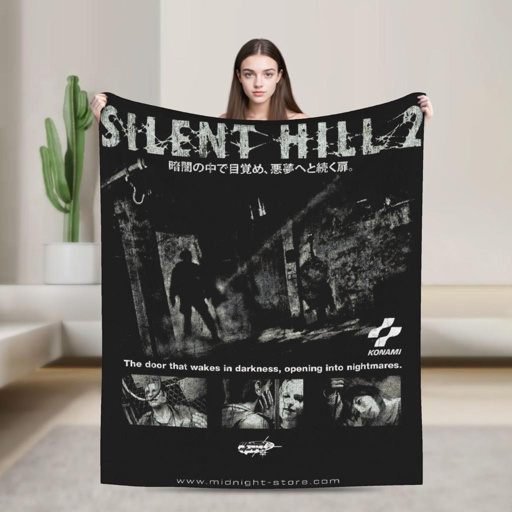 Silent Hill Horror Movie Games Super Soft Blankets Plush Bedding Throws Comfortable Couch Chair Flannel Bedspread Sofa Bed Cover