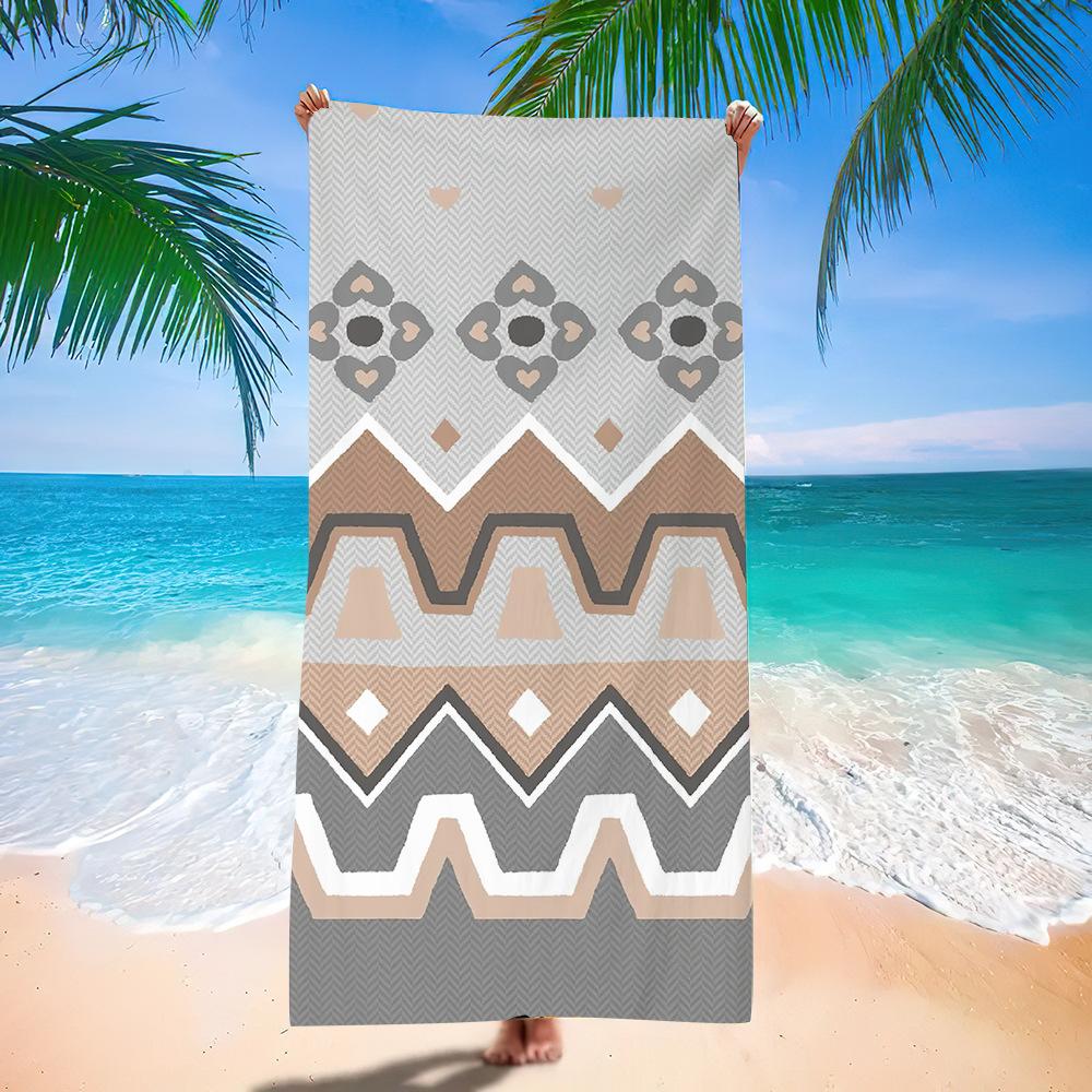 Popular Bohemian Beach Towel Digital Printing Quick-Drying Bath Towel Microfiber Beach Towel