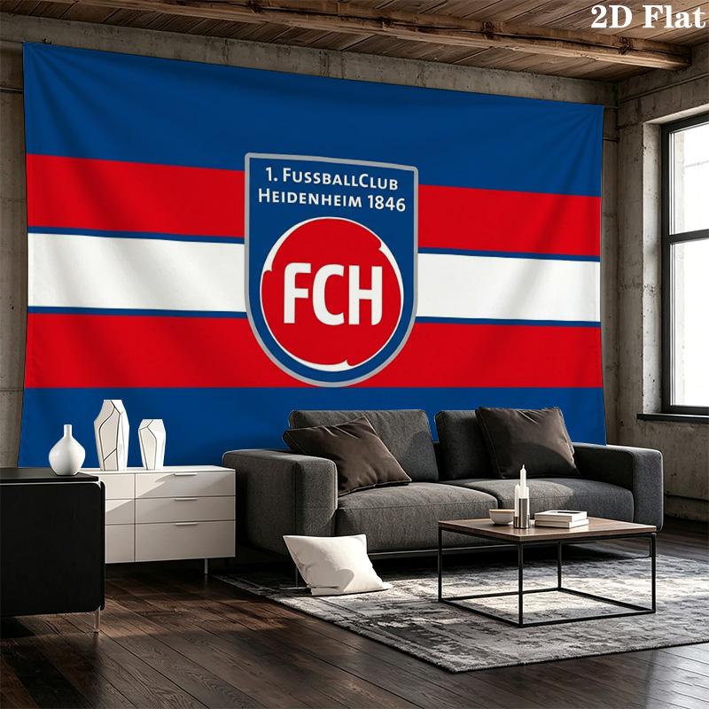 FC Heidenheim Wall Tapestry Aesthetic Wall Hanging Printed Fabric Blanket Decorative Tapestries for Bedroom Living Room Home Decor