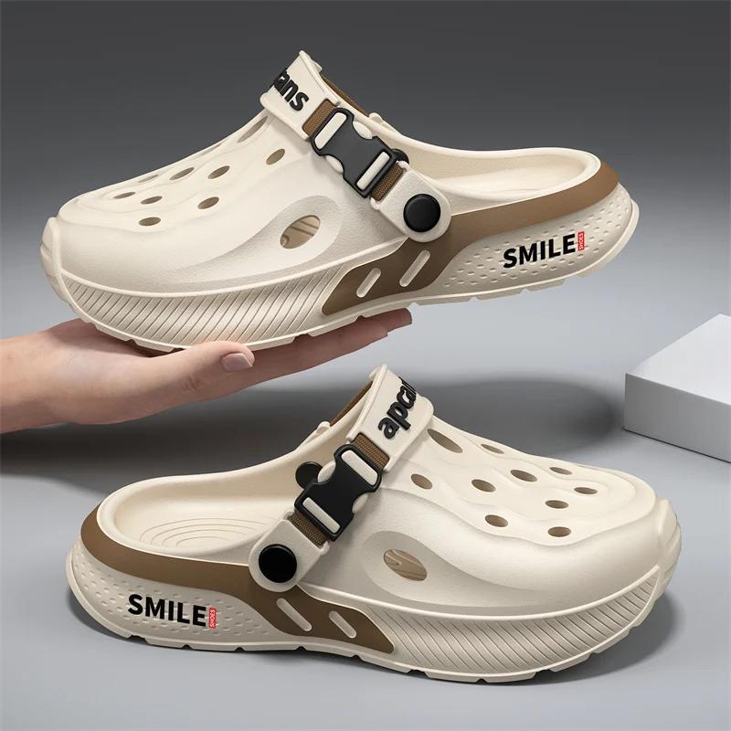 Fashion Summer Outdoor Men Beach Sandals Fashion Eva Mens Slippers Anti Slip Man Casual Shoes Comfortable Wear Resistant Garden Shoes