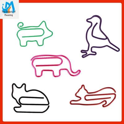 Eco-Friendly Colored Animal Bookmark Clips - Pig Shaped Metal Paperclip
