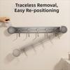 4/6 Hooks Hanging Clothes Hooks Wall-Mounted Kitchen Storage Hooks  Behind Door
