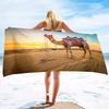 Wüstensand Kamelprint Strandtuch Weich Schnelltrocknend Badetuch Sport Reisen Camping Schwimmbad Handtücher Mikrofaser Bikini-Abdeckung