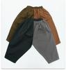 Kinder Baumwoll-Leinen Karottenhose: Frühling & Herbst Koreanischer Stil, Farbblockierte Freizeitkleidung für Kleinkinder & Kinder
