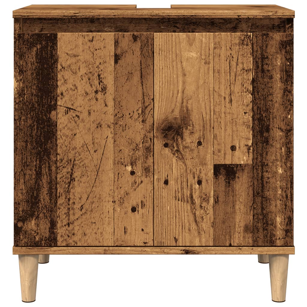 Washbasin Cabinet with Rustic Wood Look 58 x 33 x 60 cm Engineered Wood