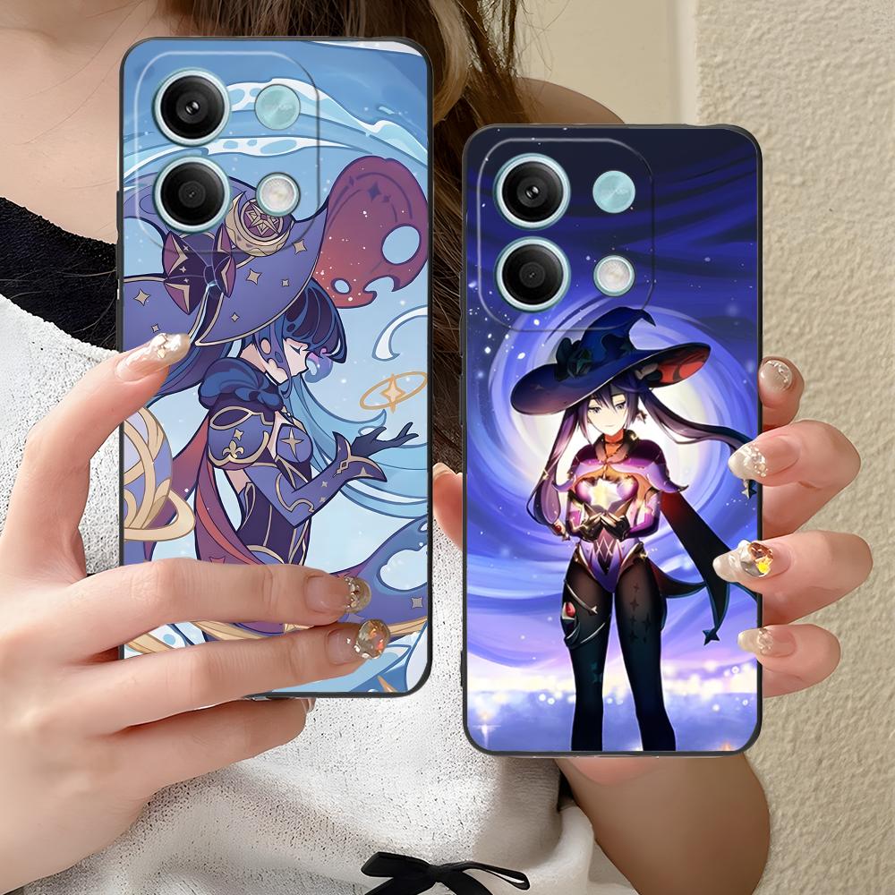 Game GI Mona Matte TPU Mobile Phone Case for Xiaomi Redmi Note 14 13 12 11 S Pro Plus 4G 5G Colorful Printing Cover