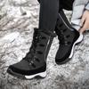 Winter Baumwollstiefel Damen Samt warm Outdoor Schneestiefel Freizeit Sport Wanderschuhe Damenstiefel warm und dicker