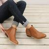 Bottes en cuir à tige haute et bout rond plat pour femmes grandes tailles automne/hiver 2021