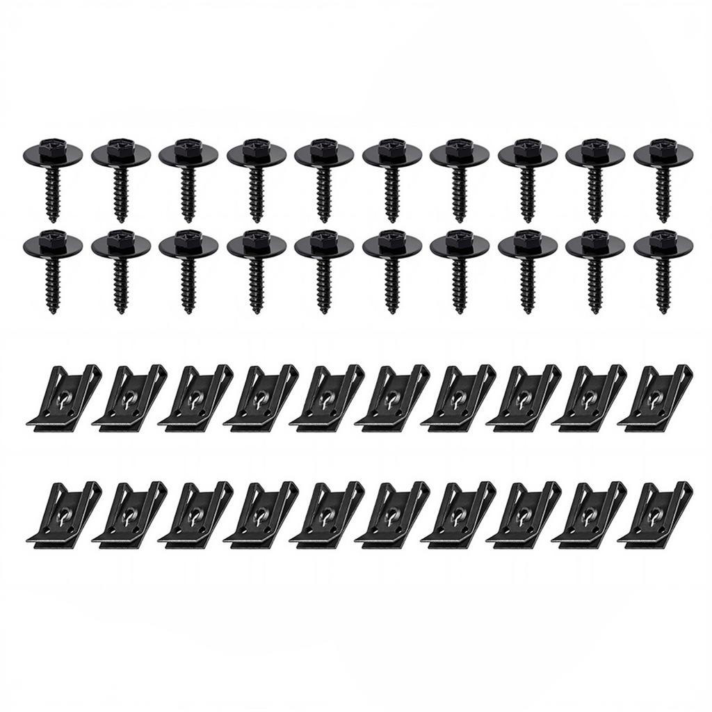 Anti Rust Automotive Mudguard Fastener Bracket Kit Screw U Shape Washer Tool Less Installation Universal Vehicle Fit