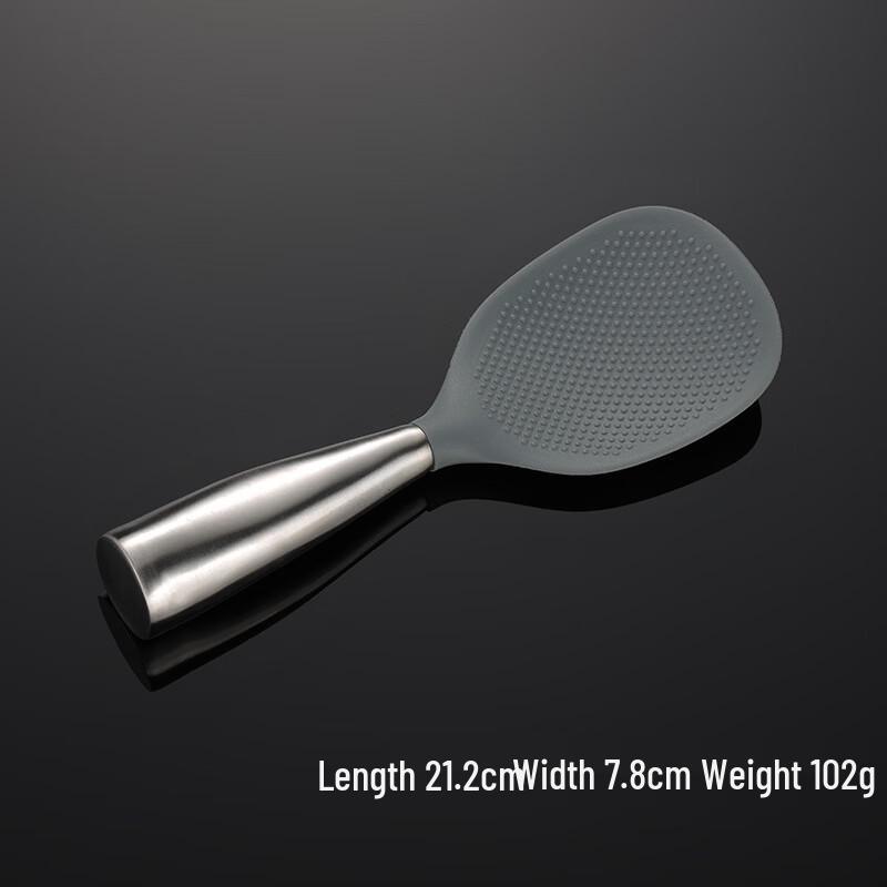 Qianxing Standable Silicone Rice Spoon with Stainless Steel Handle