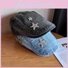 Pattern Star Sequin Cotton Beret Cap With Short Brim For Casual Outdoor Hat