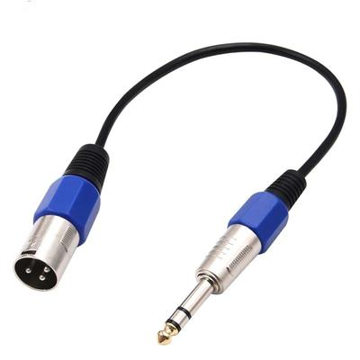 1/4" 6.35mm XLR 3Pin Male Cord 30cm XLR Balance Wire Portable XLR Cable  Microphone Adapter